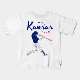 Kansas USA Baseball Kids T-Shirt